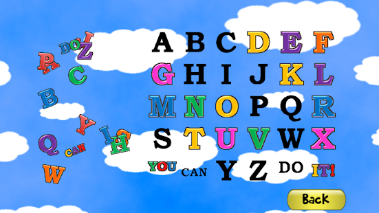 Skærmbillede af ABC-puslespil til børn