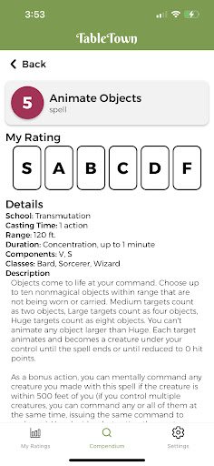 Android application TableTown screenshort