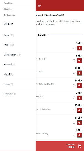 Sandviken Sushi Screen 2