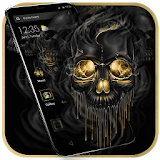 Gold Black Horrific Skull APUS Launcher Theme icon