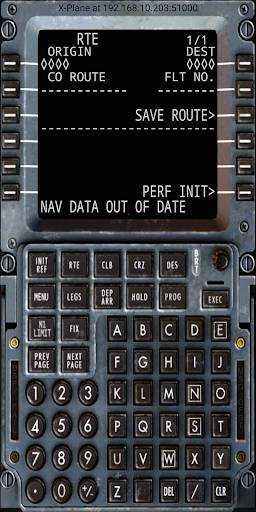 Android application First Officer XPlaneCDU screenshort