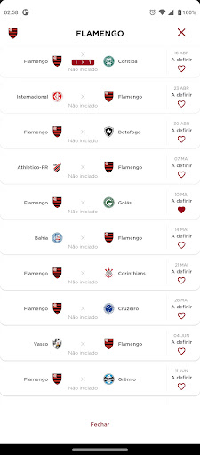 Android application Brasileirão 2023 - Série A screenshort