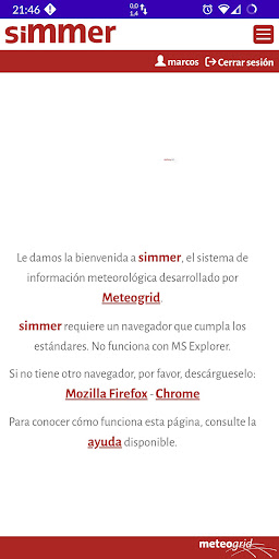 simmer - meteogrid Screen 2