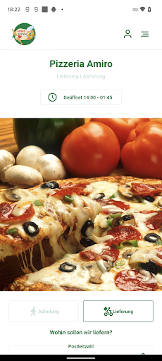 Android application Pizzeria Amiro screenshort