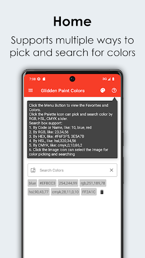 Android application Glidden Paint Colors screenshort