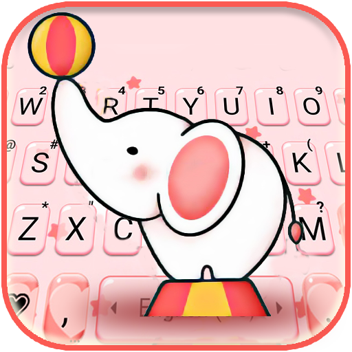 Cute Circus Elephant Keyboard logo