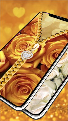 Rose Heart Zipper Lock Screen Screen 3