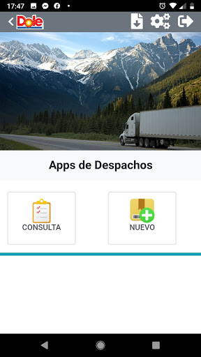 Android application DoleDespachos screenshort