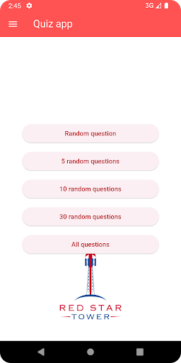 Android application Safety quiz screenshort