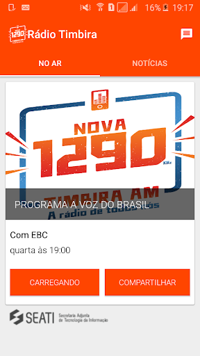 Android application Nova 1290 - Radio Timbira screenshort