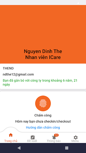 Android application EasyHRM screenshort