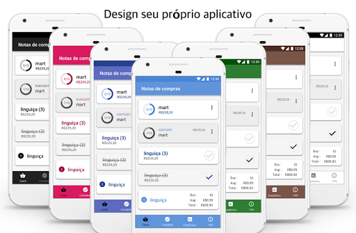 Visualização do aplicativo