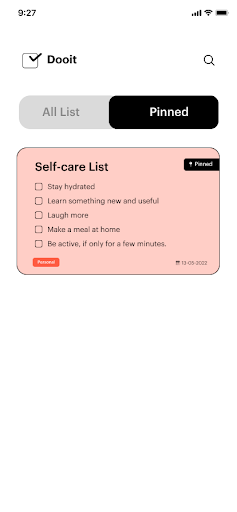 Dooit - Todo list Screen 3