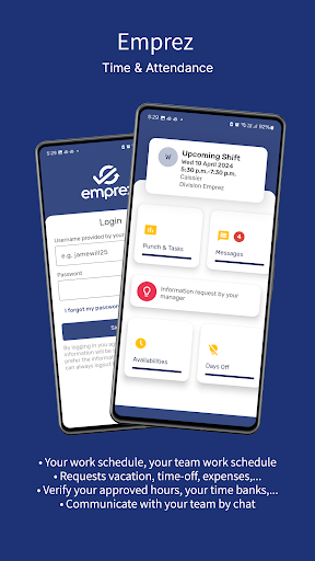 Android application Emprez screenshort