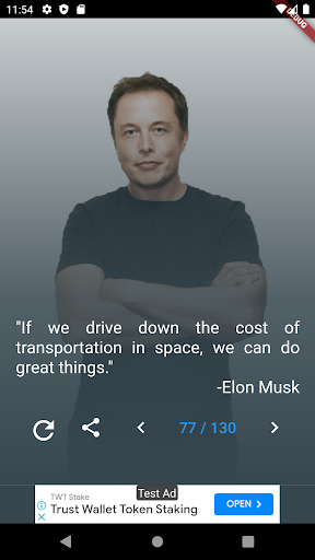 Android application Elon Musk Quotes screenshort
