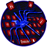 Spider Neon Blue Keyboard Theme (free) icon