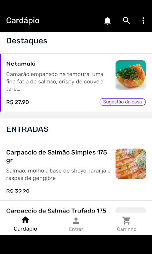 Bim Sushi Delivery Screen 2