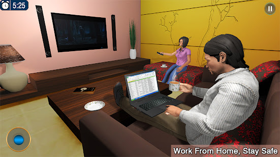 Virtual Dad Work From Home Sim 1.1 APK + Mod (Unlimited money) إلى عن على ذكري المظهر