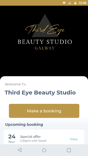 Android application Third Eye Beauty Studio screenshort