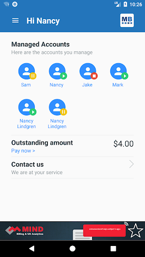 Android application MobileSelfcare screenshort