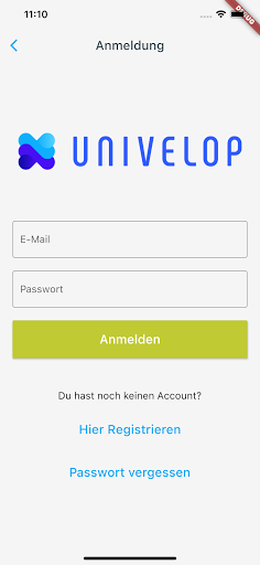 Android application Univelop screenshort
