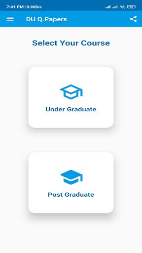 Android application DU Previous Year Q. Paper screenshort