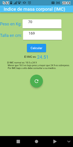 Indice de masa corporal(IMC) screenshot 11