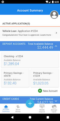 Android application RBFCU screenshort