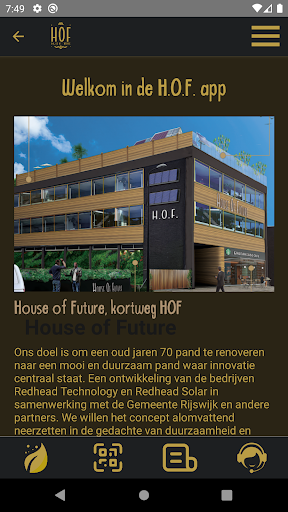 H.O.F. Beheren App Screen 2