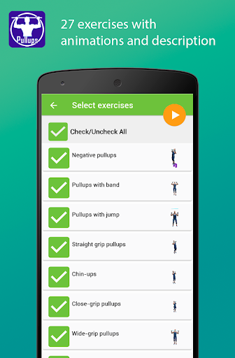 Screenshot of Pullups my workout