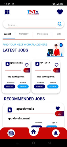 KP Tevta Job Portal Screen 2