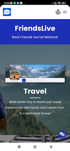 Android application FriendsLive screenshort
