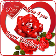 Valentine Rose Day Love Emoji Stickers  Icon