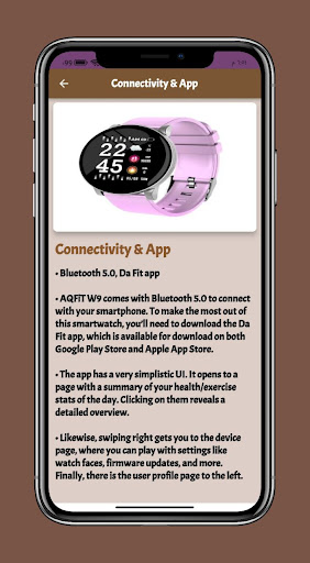 w9 sport smart watch Guide Screen 3