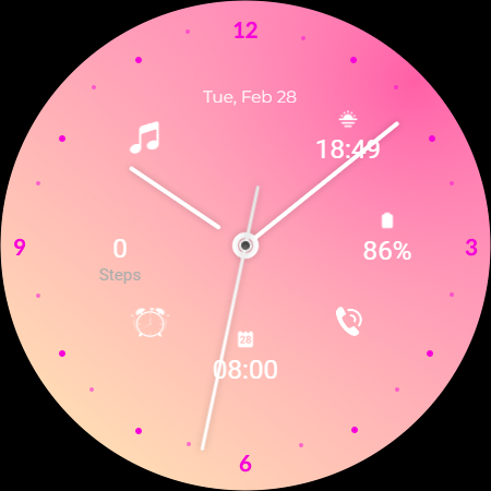 Rose Gold Watch Face L74