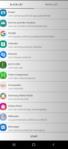 Android application Firewall screenshort