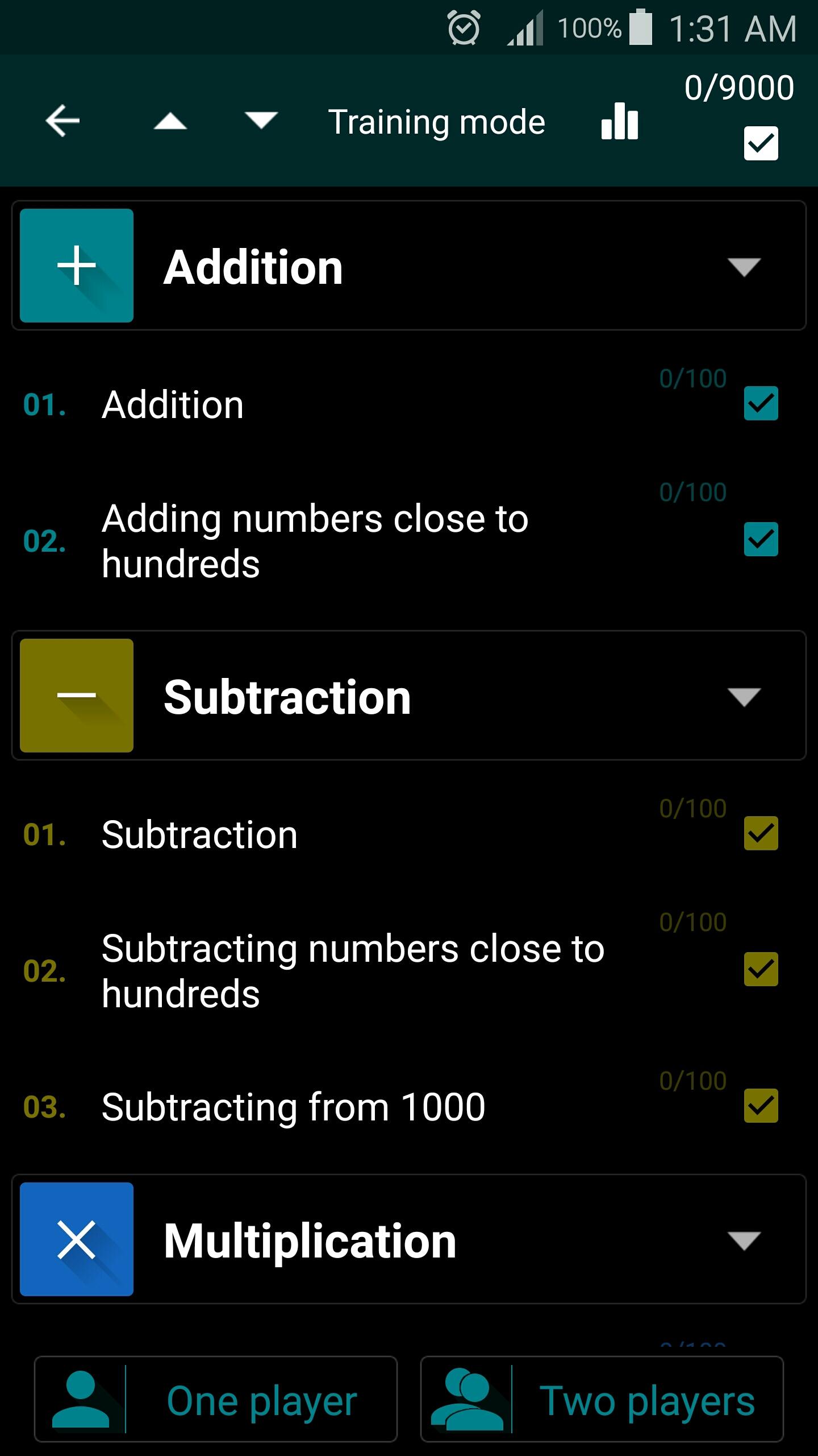 Android application Math Tricks screenshort