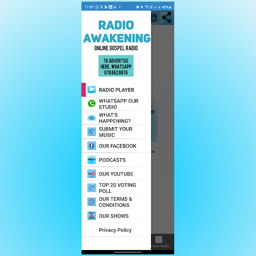Android application Radio Awakening screenshort
