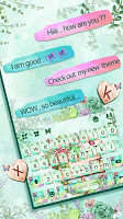 screenshot of Green Floral Garden Keyboard T