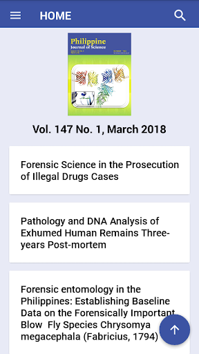 Android application Philippine Journal of Science( screenshort