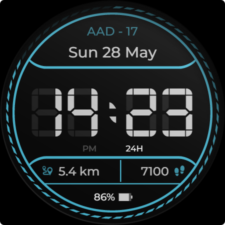 aad 17 black 3D watch faces