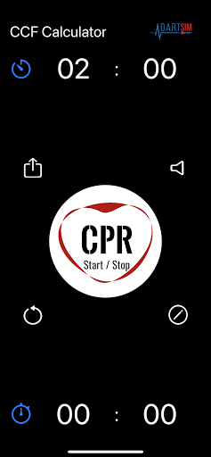 Android application Chest Compression Fraction Tim screenshort