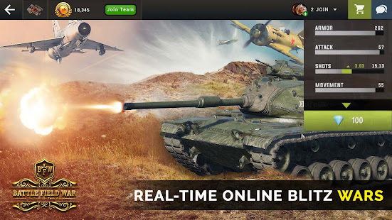 Battlefield Tank War Game 1.0 APK screenshots 2
