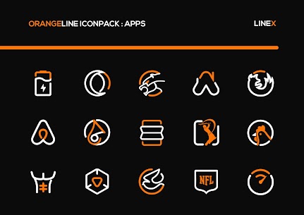 OrangeLine IconPack Pro Apk: LineX (Patched/PAID) 5
