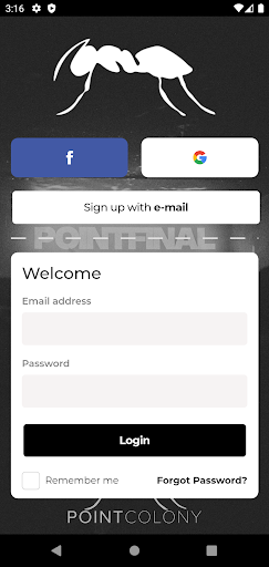Android application Point Final screenshort