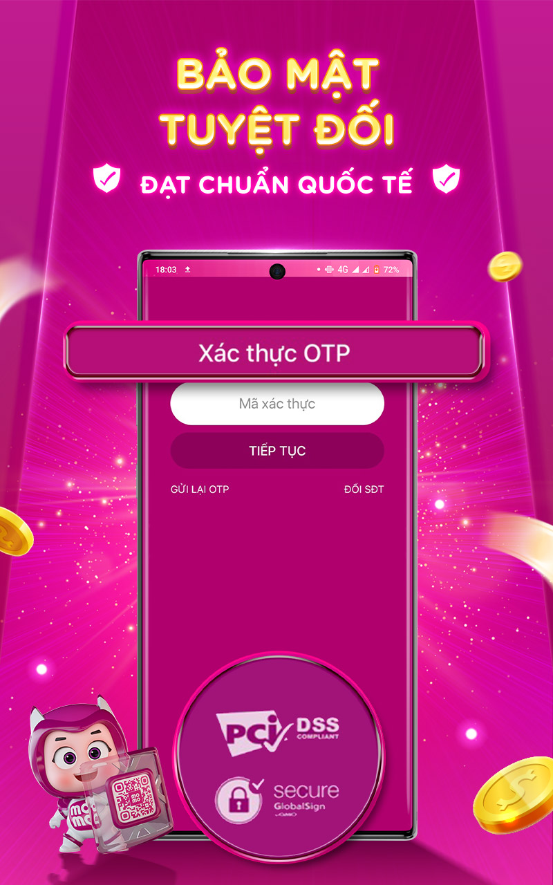 Android application MoMo: Chuyển tiền & Thanh toán screenshort