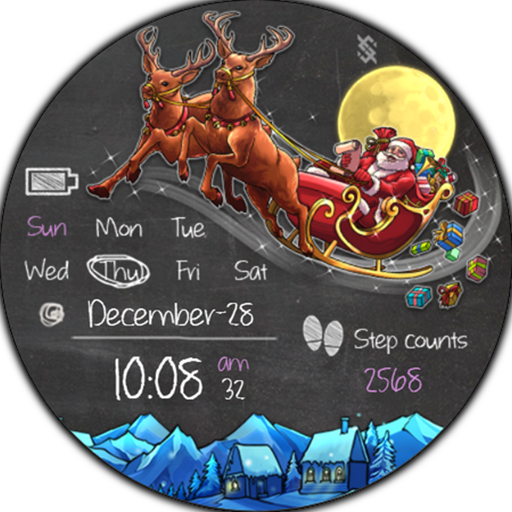 BFF38 - Christmas Santa Claus logo