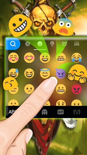 Green Skull Pirate Keyboard Th Screen 2