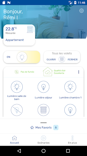 Android application Flexom V3 screenshort