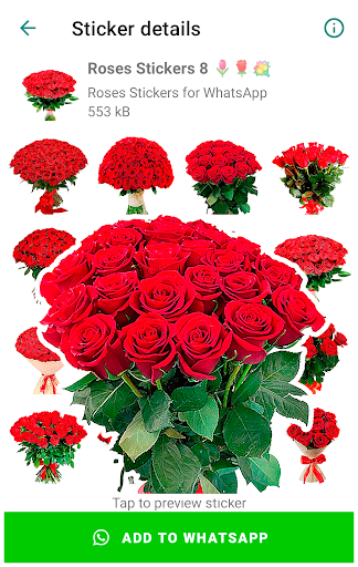 Roses stickers for WhatsApp